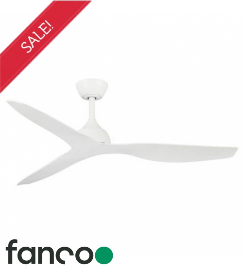 Fanco Eco Style 3 Blade 52" DC Ceiling Fan with Remote Control in White
